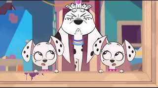 101 Dalmatian Street Dolly Angrily Sprays A Water Hose At Roxy And Dylan Scene