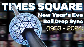 Times Square New Years Eve Ball Drop Sync 1953-2024