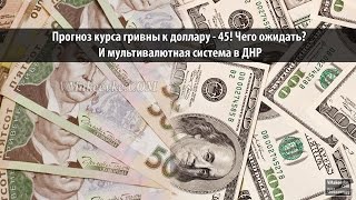 Прогноз курса гривны к доллару 45! И мультивалютная система в ДНР