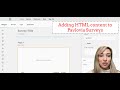 Pavlovia Surveys: Adding HTML Content