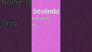 Deolinda - Significado E Origem Do Nome Shorts