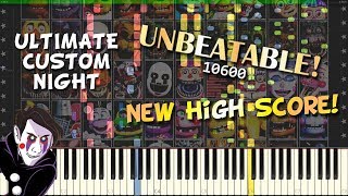 🎹 Synthesia | New High Score! - FNaF: Ultimate Custom Night (+Sheet Music) [HD]