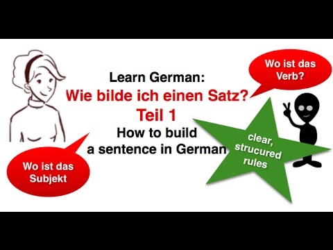 Learn German: German sentences PART 1 | sentence structure | word ...