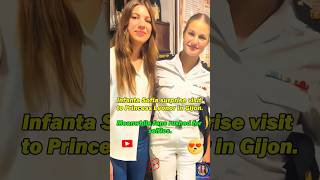 Infanta Sofia Surprise Visit To Princess Leonor In Gijon. Meanwhile Fans Rushed For Selfies
