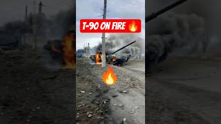 T-90M On Fire