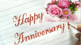 Happy Anniversary Fonts stylish writing | How to make happy anniversary gift card|RUAsignwriting