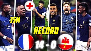 France 14-0 Gibraltar Tous Les Buts Avec Vue Des Tribunes... Un Record Absolu