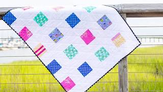 Easy Charm Square Baby Quilt Pattern and Tutorial