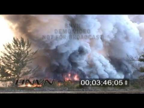 4/2/2004 Miami-Dade county wild fire stock video