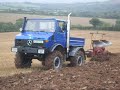 Mercedes Unimog U1600 ploughing