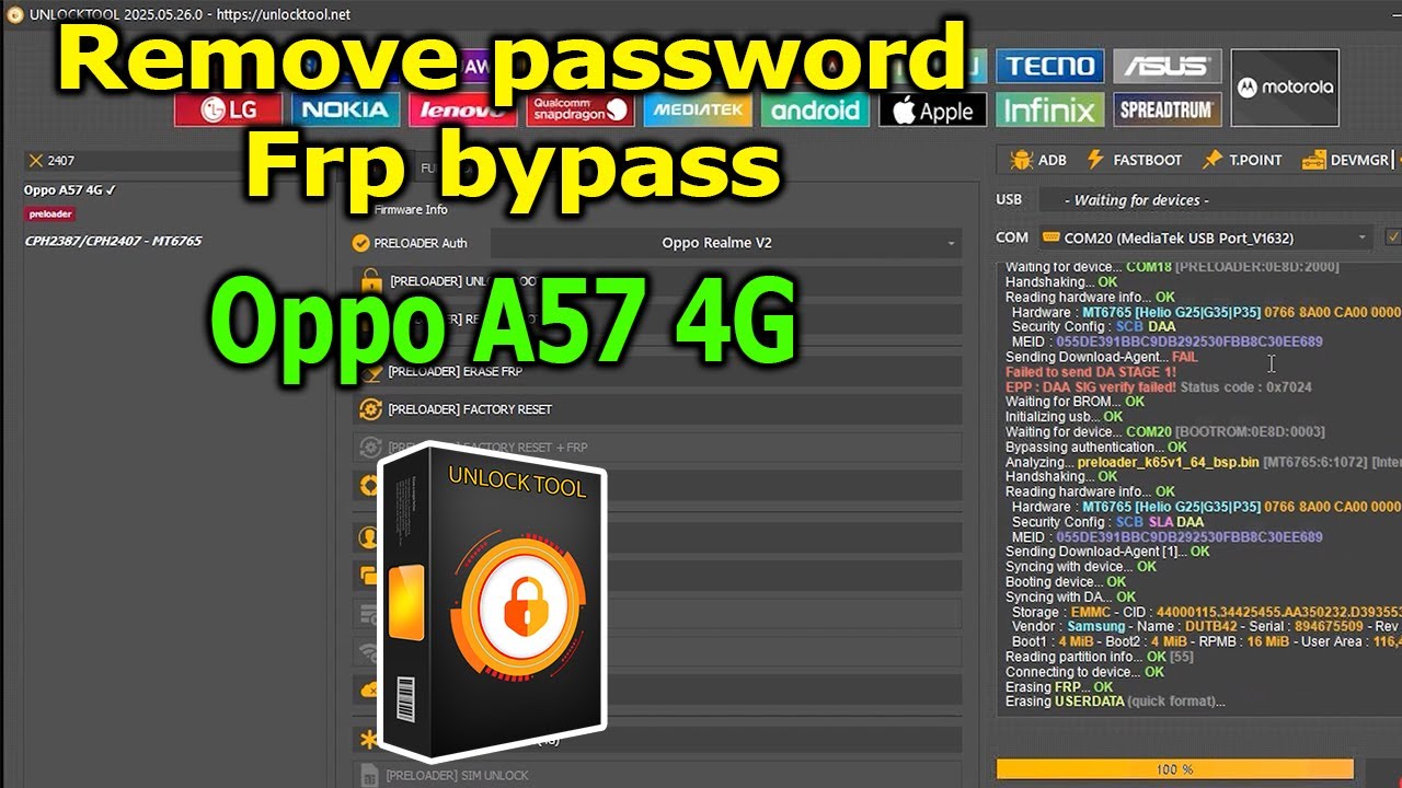 Remove Password, FRP Bypass Google Account Lock Oppo A57 Remove Password, FRP Bypass Google Account Lock Oppo A57