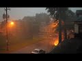 Power Lines Explode during Violent Storm!  Transformer Explosion