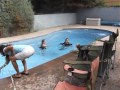 Really Funny - Girls getting thrown fully clothed into the pool