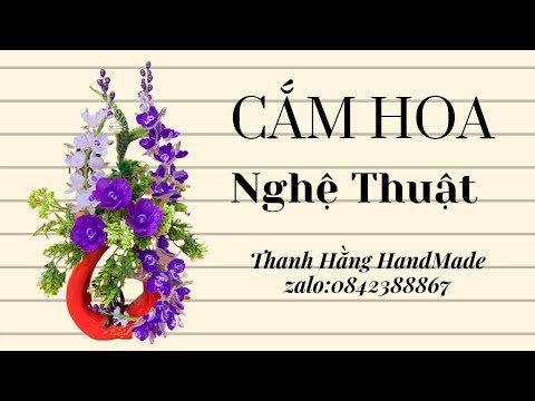 Làm hoa HandMade | Cắm hoa nghệ thuật | Cách làm bình hoa pha lê nghệ thuật | Thanh Hằng HandMade