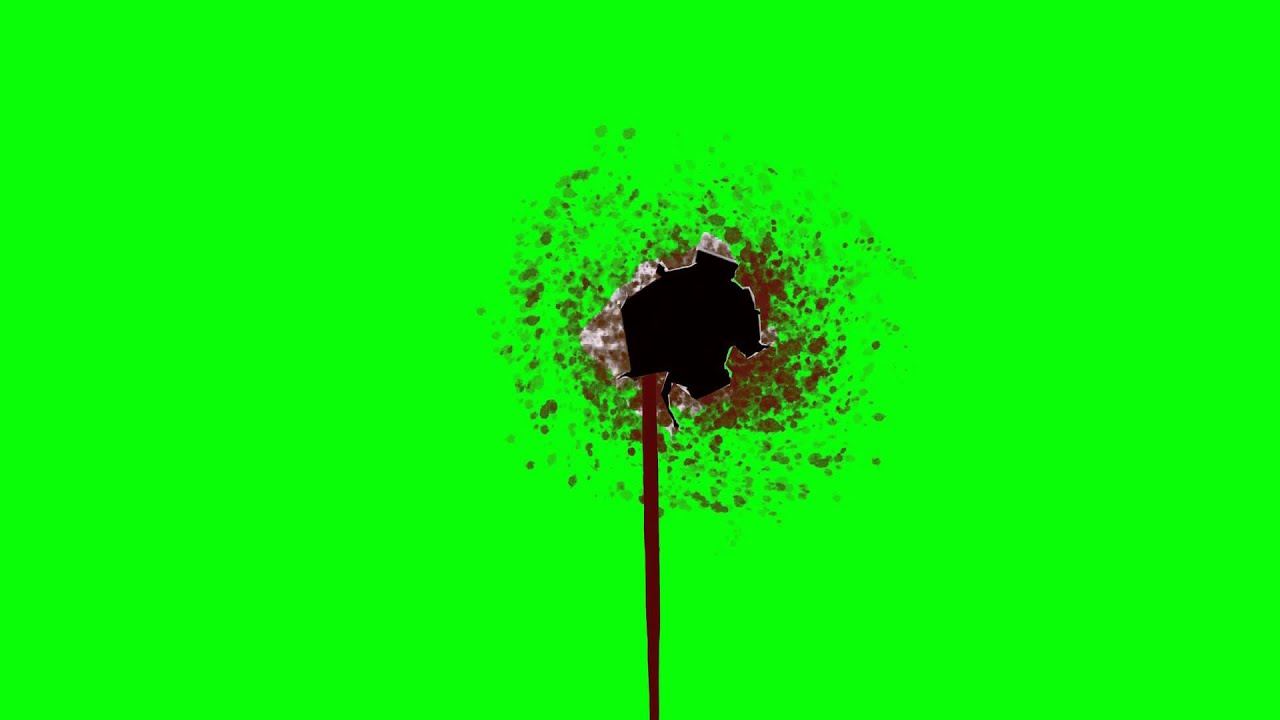 Bleeding Bullet Hole Wound - Green Screen Animation - YouTube