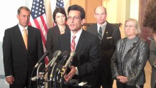 Republican Whip Eric Cantor Speaks After Weekly House Republican Conference Meeting
