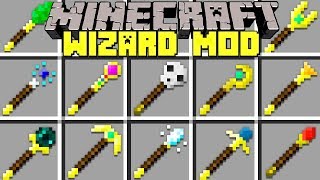 Minecraft WIZARD MOD l BECOME A WIZARD, WANDS, SPELLS & MORE! l Modded Mini-Game