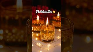 Beautiful Water Candle In Gl Easy Diy Candle Decoration Diwali Decor Idea