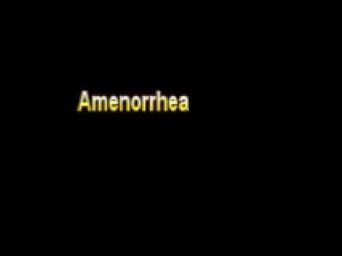 Header of amenorrhea