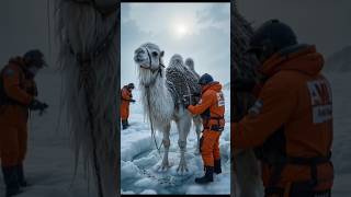Rescue Team Saves White Camel Trapped In Ice Incredible Barnacle Removal
