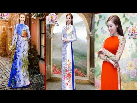 NHỮNG MẪU ÁO DÀI 3D HOA TUYỆT ĐẸP l Vai Ao Dai S