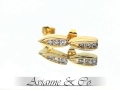 14K Yellow Gold Womens Diamond Fashion Earrings 0.35 Ctw
