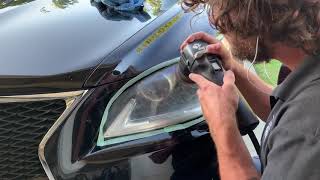 HOW TO RESTORE HEADLIGHTS WITH SAND PAPER | LEXUS ES460 | CLEANING HAZY HEADLIGHTS