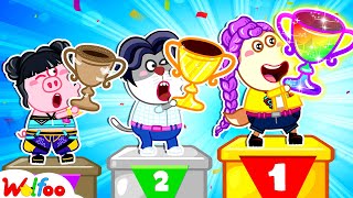 New Who Wins The Rainbow Cup? Obstacle Run For Kids Fun Sports Day Teamwork Wolfoo Channel