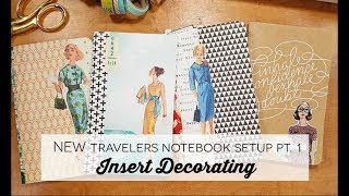 NEW Travelers Notebook Setup Pt. 1: Insert Decorating