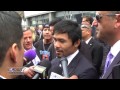 Manny Pacquiao says he will land left straights & hooks easily on Floyd Mayweather!