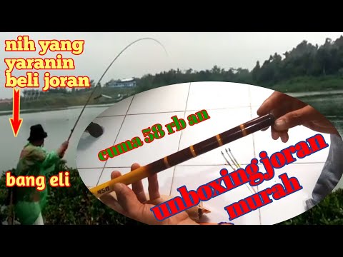 Joran tegek bamboo 450 murah berkualitas cuma 58rb Unboxing