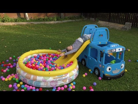 Wheels On The Bus Song | Funny Playground for kids and Nursery Rhymes Songs for children and babies
