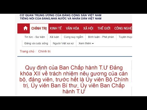 Ý kiến chung quanh quy định trách nhiệm nêu gương của cán bộ Đảng viên