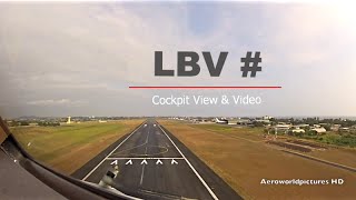 Landing at Libreville - Leon M'ba Intl airport - (LBV) Gabon (Cockpit view)