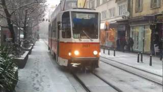 Sofia Trams In The Snow