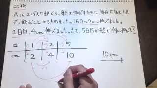 〜ノートムービー〜 小学校5年生の算数!牛乳でぐんぐん背が伸びる!(比例)