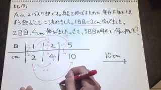 〜ノートムービー〜　小学校５年生の算数！牛乳でぐんぐん背が伸びる！（比例）