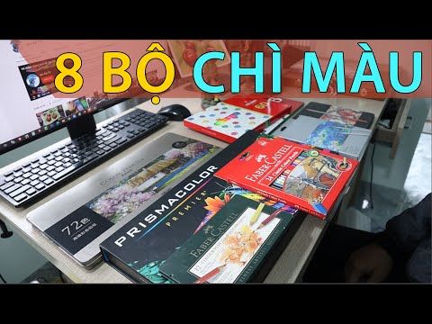 Gọt bút chì máy giải pháp gọt 8 hộp chì màu | Unbox , review hoạ cụ
