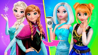 Modern Dünyadaki Elsa ve Anna / 10 Kendin Yap Tarzi Frozen