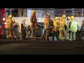 Young man lucky to be alive after crashing into a power pole splitting his car in two, El Sereno, Ca
