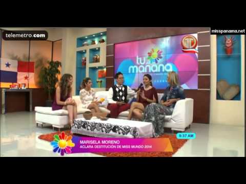 Marisela Moreno se refiere a destitución de Miss Panamá Mundo 1/2