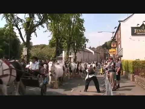 The second day of Appleby Horse Fair 2010 in Appleby-in-Westmorland, Cumbria, England. The warm, sunny weather attracted larger crowds to the New Fair, The second day of Appleby Horse Fair 2010 in Appleby-in-Westmorland, Cumbria, England. The warm, sunny weather attracted larger crowds to the New Fair,