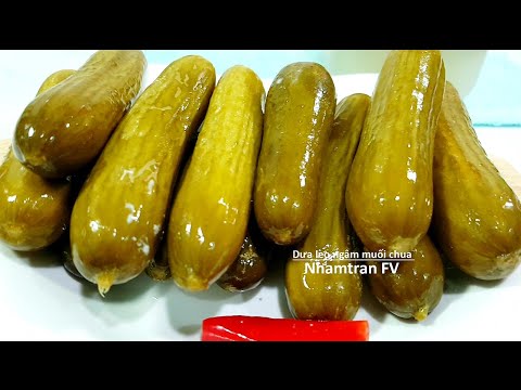 DƯA LEO MUỐI CHUA - Vàng Giòn Ngon Mà Cách Làm Rất Dễ Ai Cũng Làm Được |Nhamtran FV