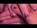 henna lace with sexy pink foil and stones: robin moses nail art tutorial design 451