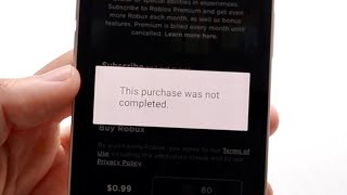 How To Fix This Purchase Was Not Completed On Roblox 2023