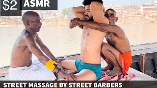 Indian Street Barber Relaxing Mage Varanasi