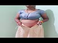 petticoat how to wear with saree ||petticoat draping women with orange colour saree