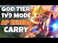 The biggest AP Ezreal Mid 1v9 you will ever see. I mean it. | Pekin Woof