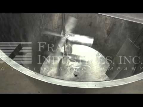 Cherry Burrell 1200 Gallon, 304 stainless steel, single wall mixing tank