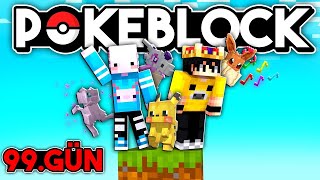 Tek Blok Pokemon 100 Gün Hayatta Kalicaz Pokeblock Minecraft Bölüm 1